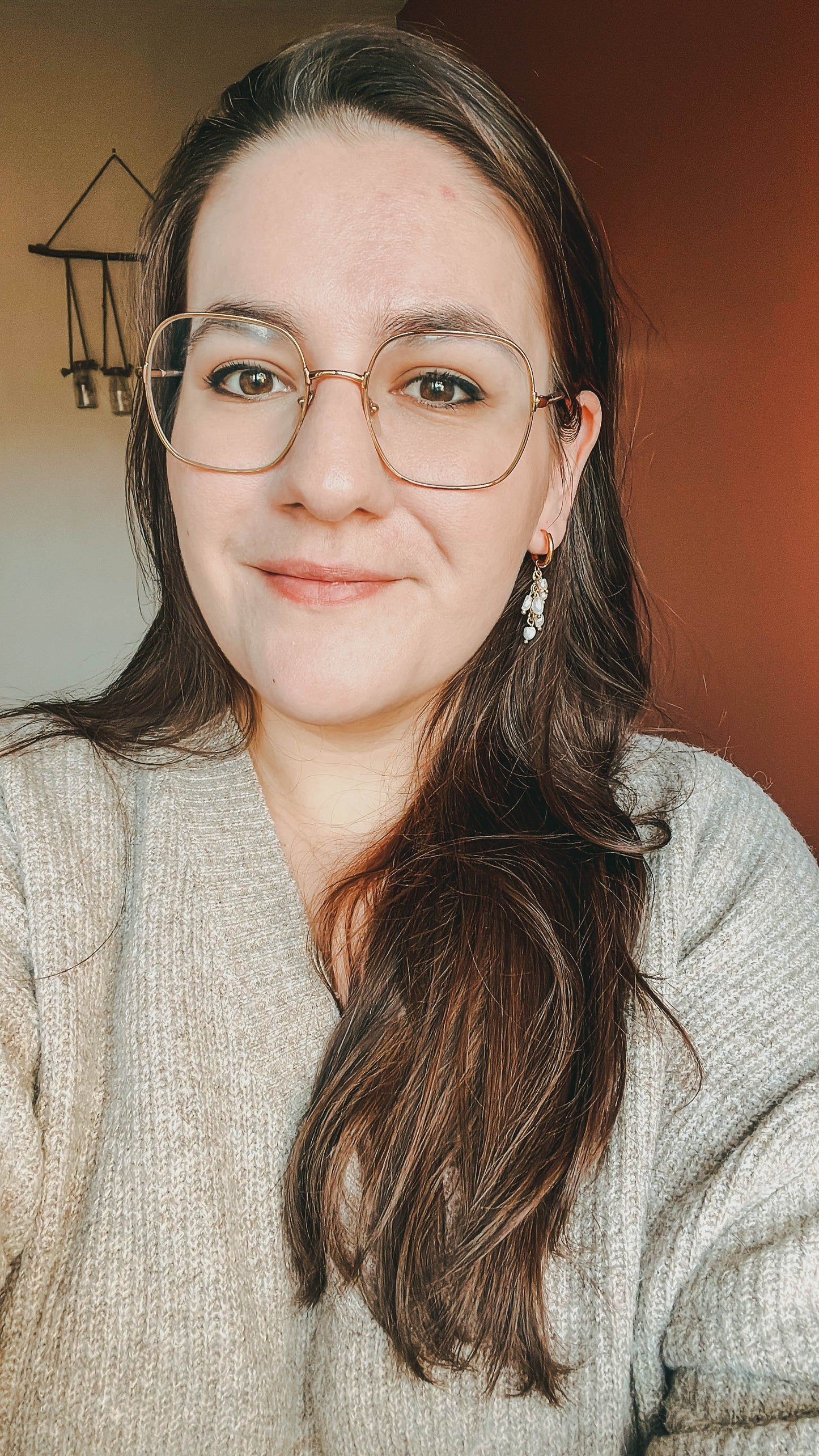 Perline | Boucles d'oreilles tombantes en acier inoxydable et perles d'eau douce
