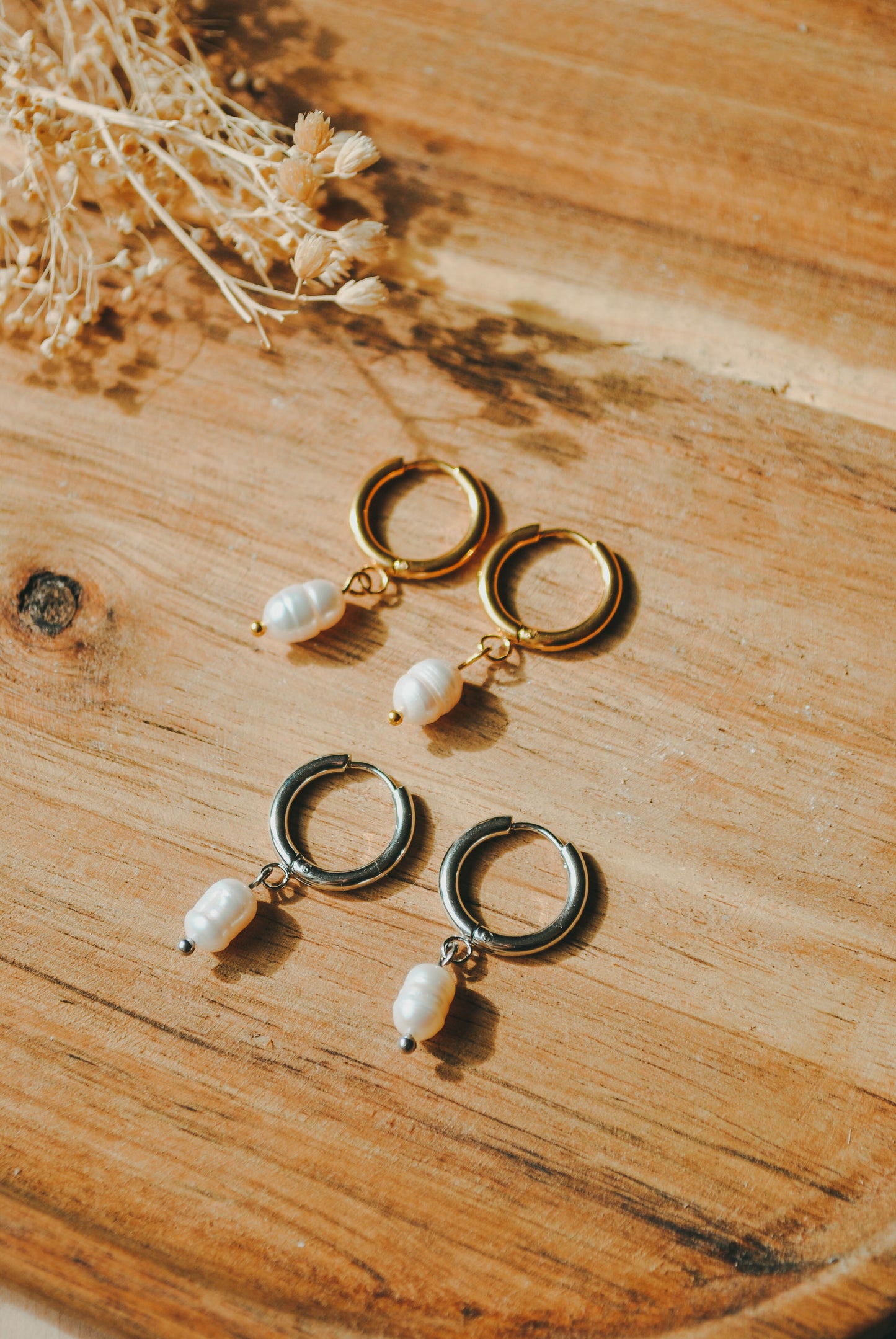 Alphée | Boucles d'oreille perles d'eau douce