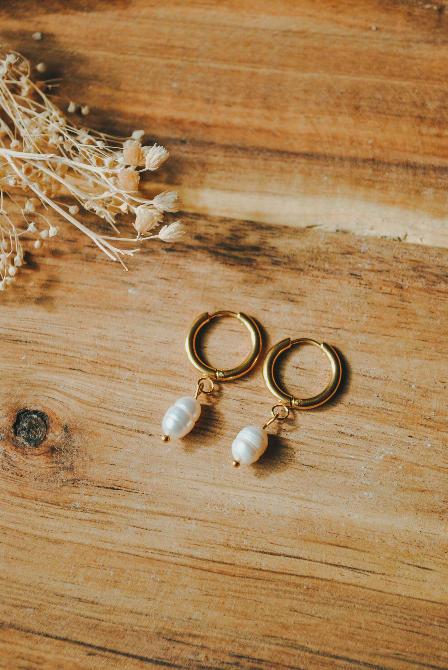 Alphée | Boucles d'oreille perles d'eau douce