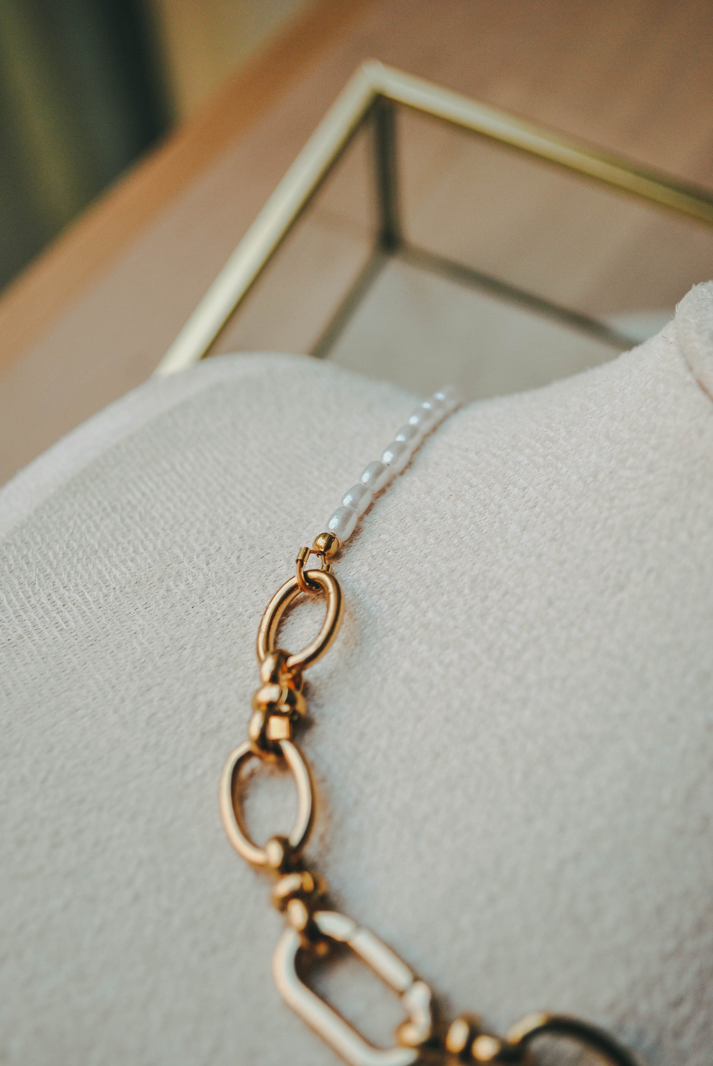 Eolia | Collier acier inoxydable et perles blanches