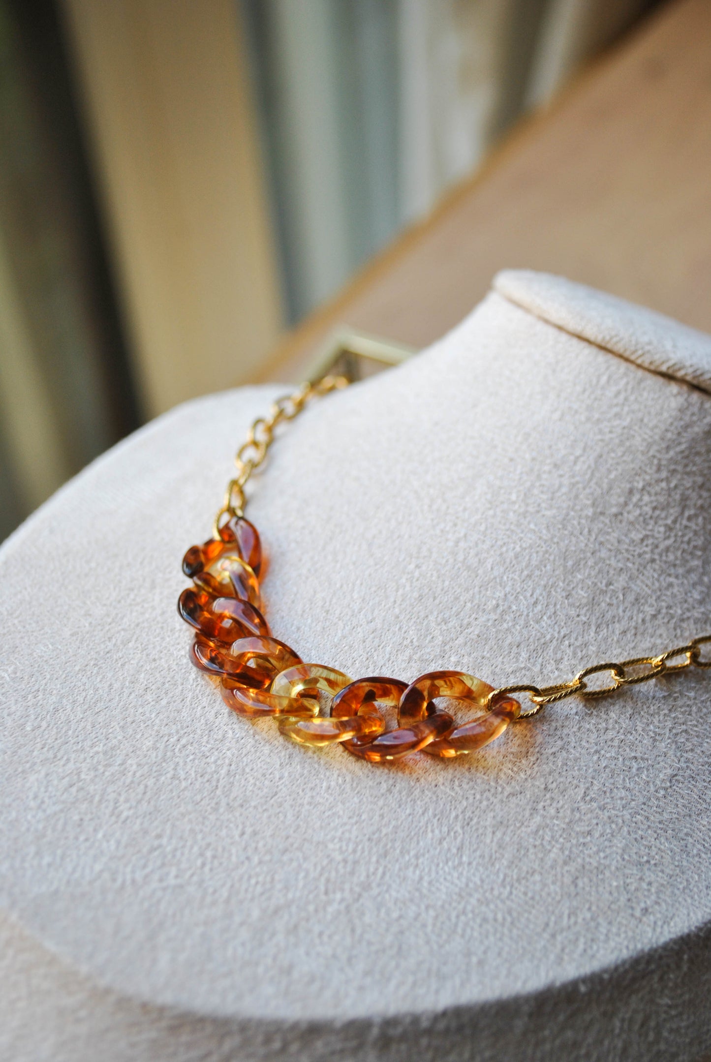 Naya | Collier en acier inoxydable et maillon acrylique