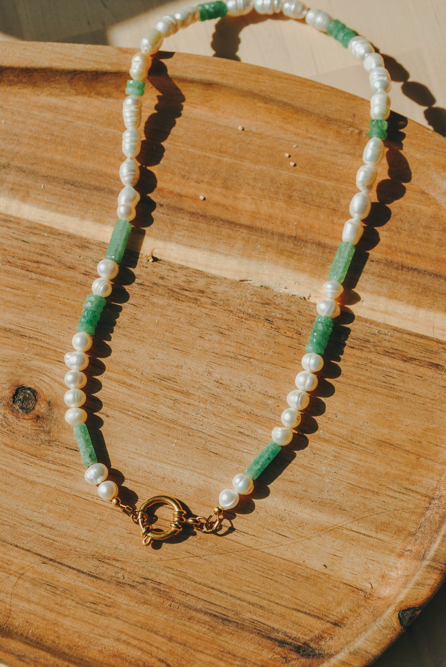 Nerina | Collier en perles d'eau douce et aventurine