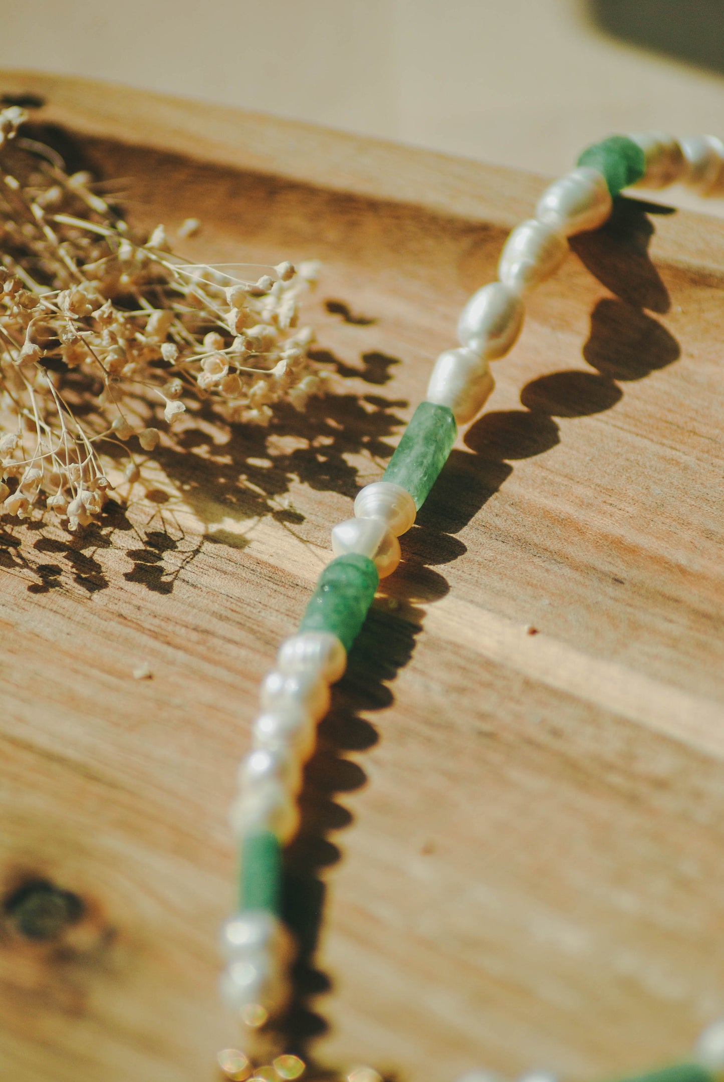 Nerina | Collier en perles d'eau douce et aventurine