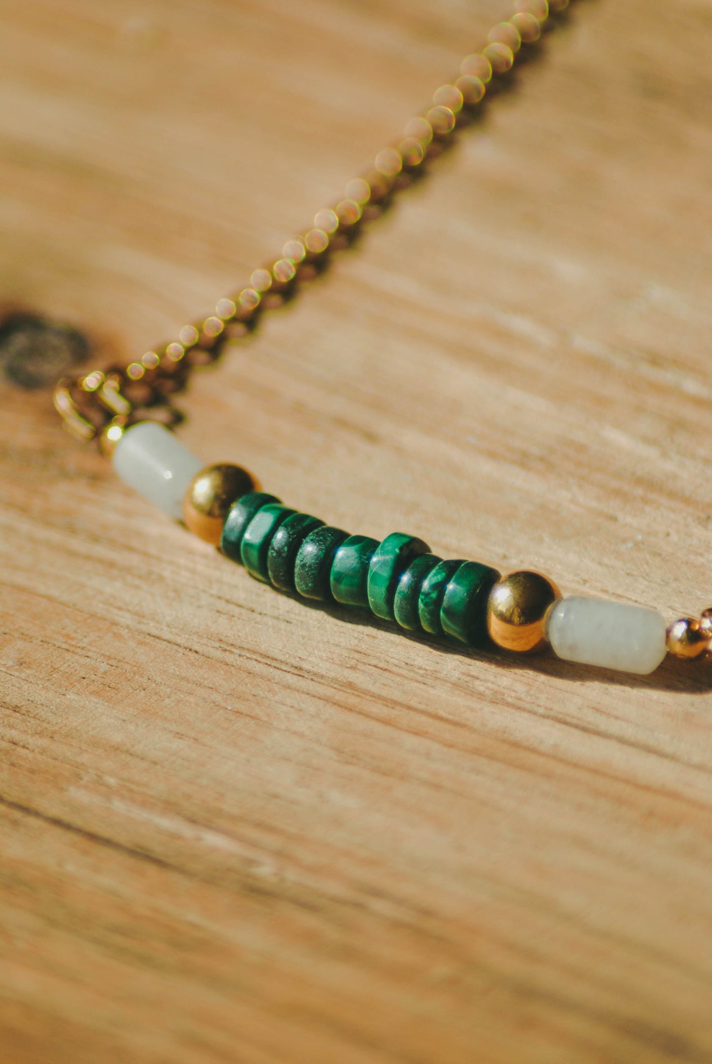 Téa | Collier en acier inoxydable & perles naturelles