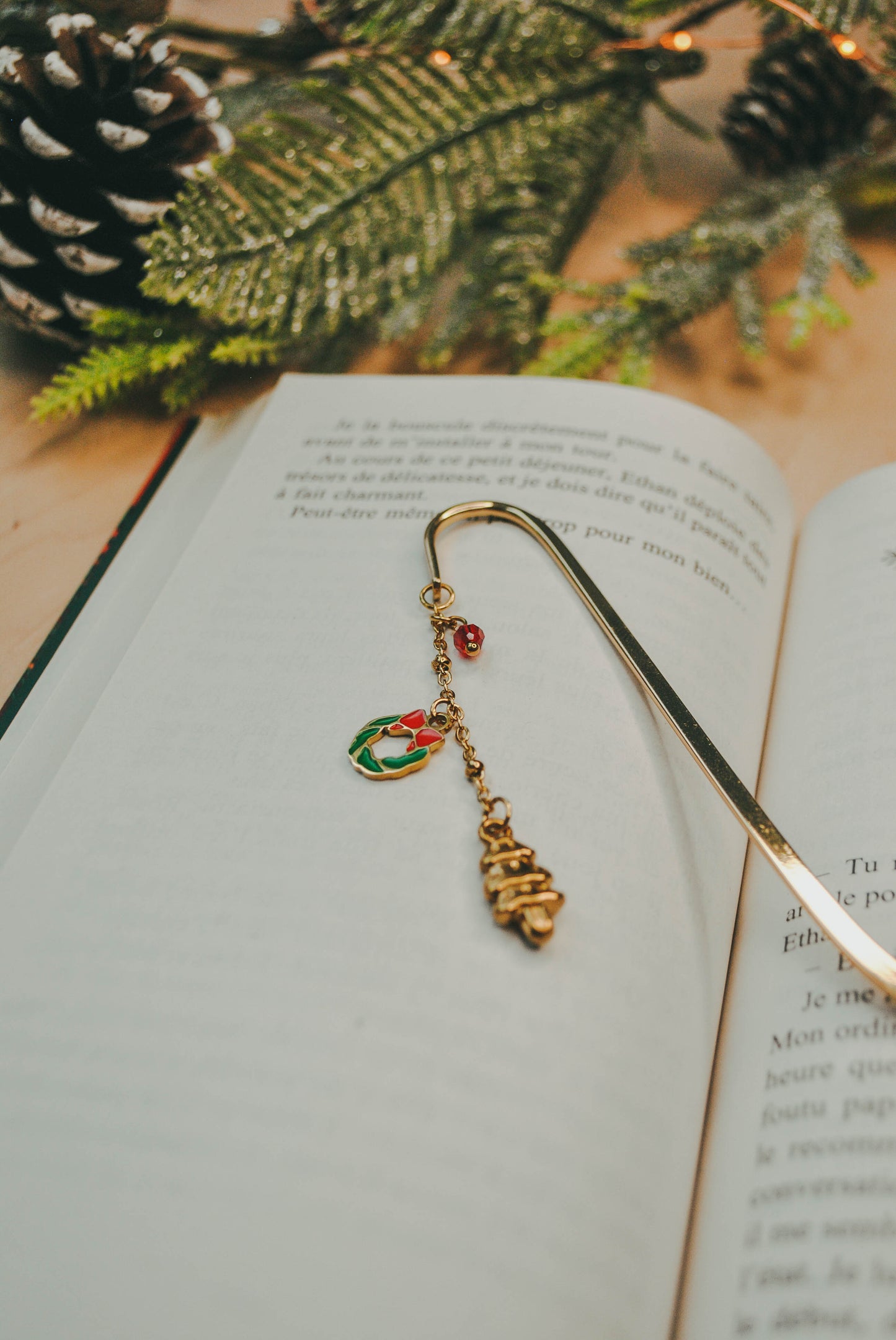Marque-page -  Couronne d’Hiver 🎁