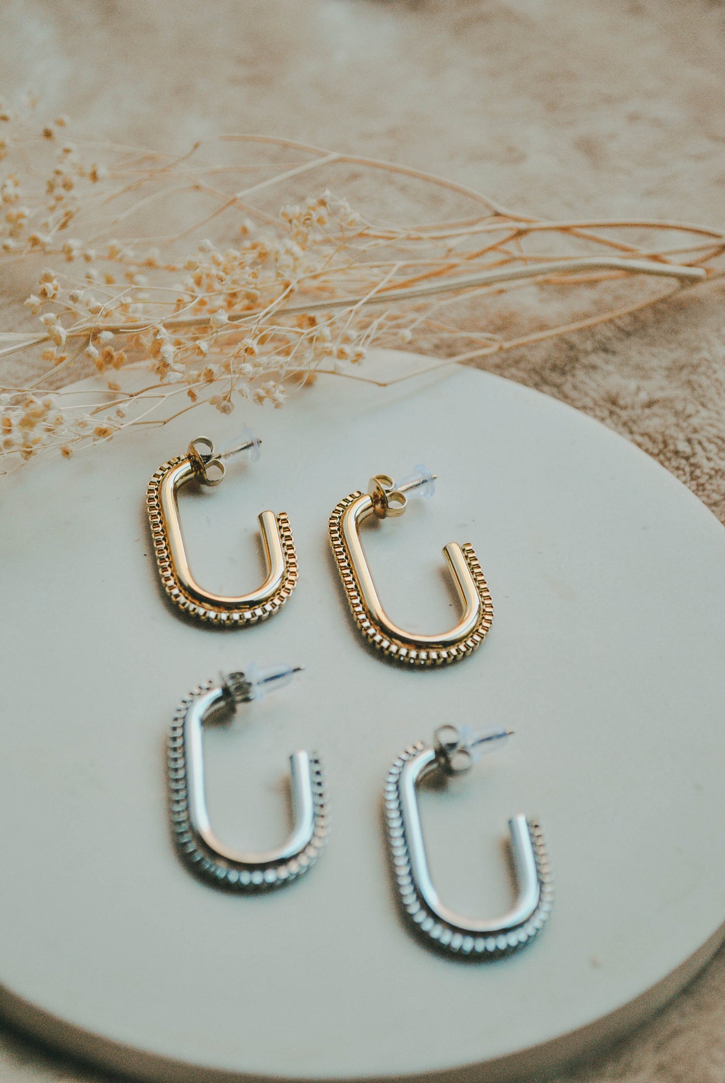 Tessa | Boucles d'oreilles en acier inoxydable