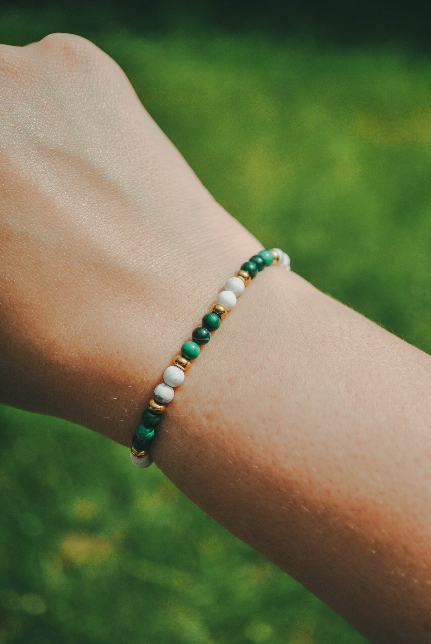 Capri | Bracelet en Howlite et Malachite