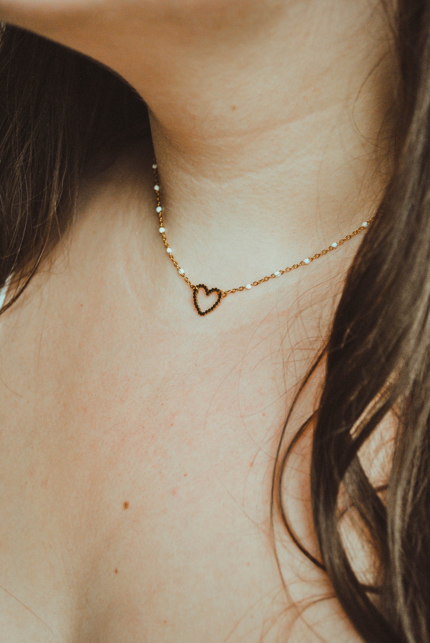 Malaga | Collier coeur en acier inoxydable