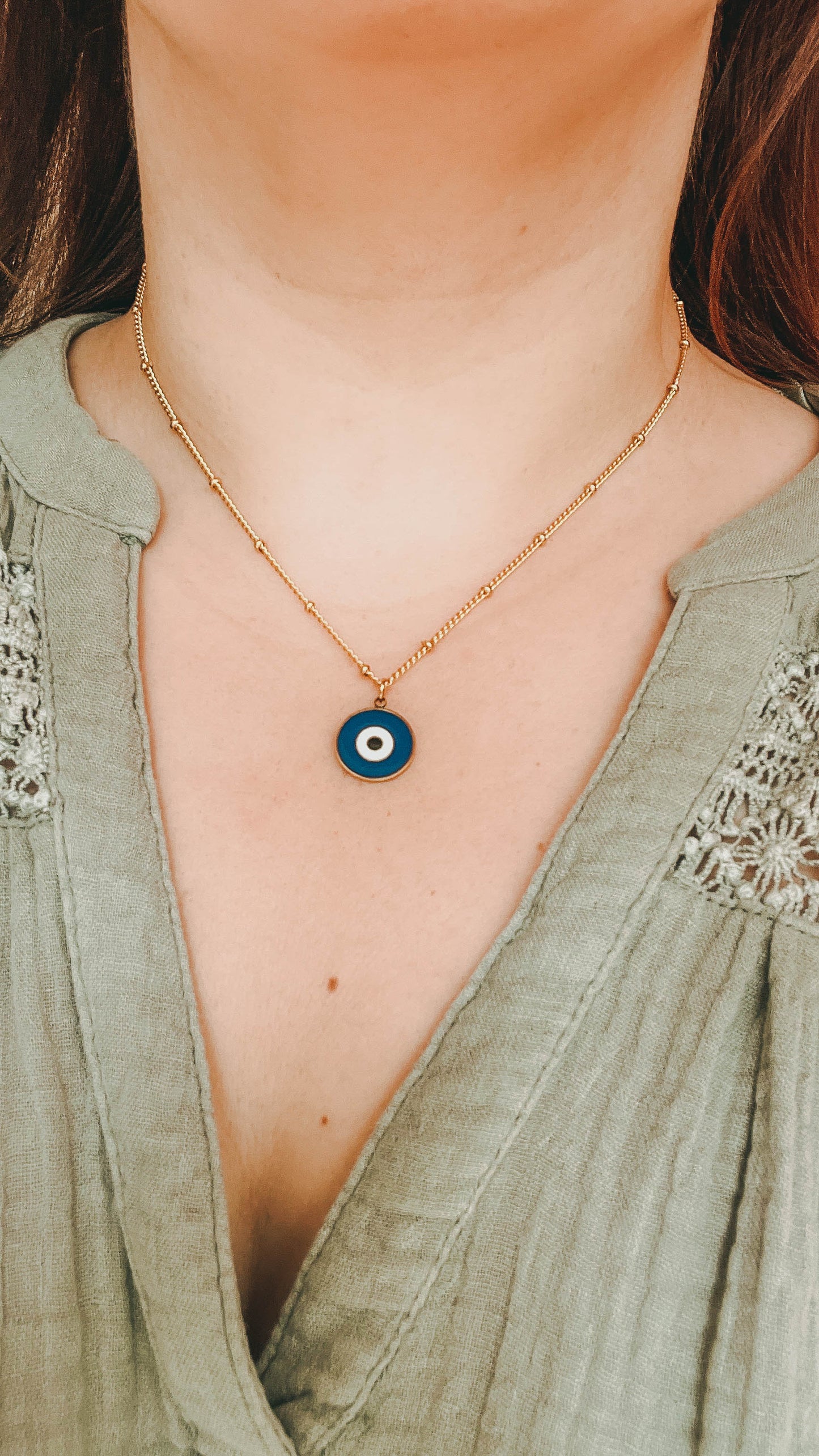 Ysé | Collier en acier inoxydable et breloque Oeil